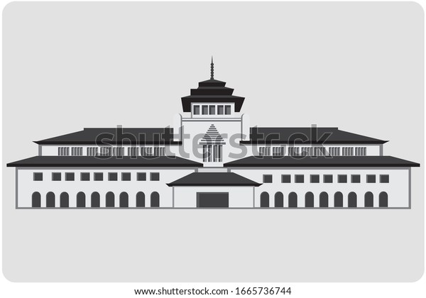 Gedung Sate 벡터 그림 스톡 벡터로열티 프리 1665736744 Shutterstock 7818