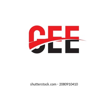 Ilustración del vector de diseño del logotipo inicial de la carta GEE