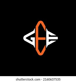 GEE letter logo creative design with vector graphic