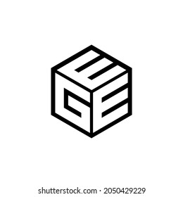 GEE-Buchstaben Logo-Design mit weißem Hintergrund in Illustrator, Vektorlogo moderne Schriftart Überlappung Stil. kalligraphische Designs für Logo, Poster, Einladung, etc.