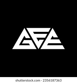Diseño del logotipo de la letra del triángulo GEE con forma de triángulo. Monograma de diseño del logotipo del triángulo GEE. Plantilla de logotipo vectorial de triángulo GEE con color rojo. Logo triangular de GEE Diseño sencillo, elegante y lujoso.