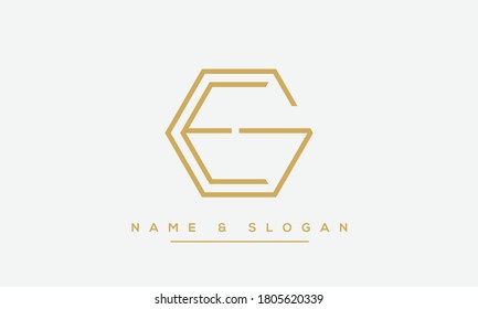 GE,EG ,G ,E  Abstract Letters Logo Monogram