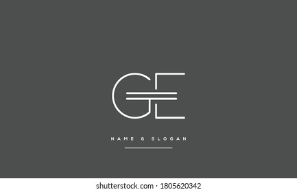 GE,EG ,G ,E  Abstract Letters Logo Monogram