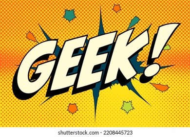 Geek Abstract cartoon frame vector background design balloon. fashion word