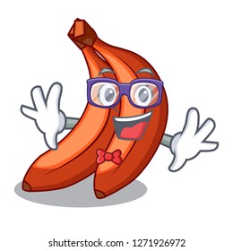 Geek abunch in red bananas fruit character