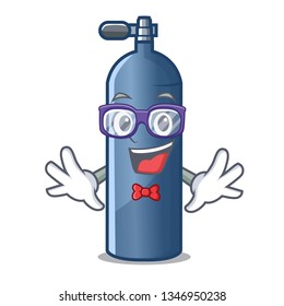 Geek air tank diving isolated the mascot