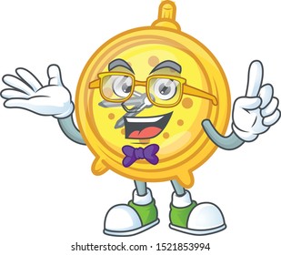 Geek alarm clock cartoon character with mascot
