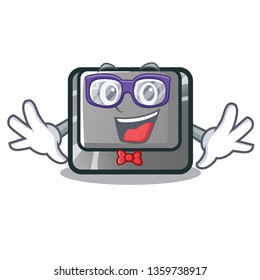 Geek alt button isolated with the mascot