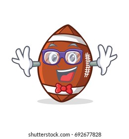 Geek American football character cartoon