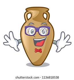 Geek amphora character cartoon style