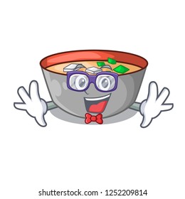 Geek asian soup cup isolated on mascot