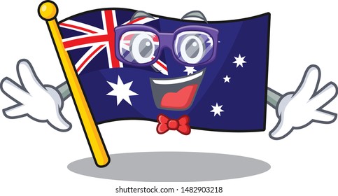 Geek australian cartoon flag kept in cupboard