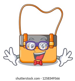 Geek bag messenger businessman the leather character