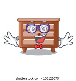 Geek bedside table is isolated the mascot