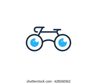 Geek Bike Icon Logo Design Element