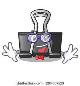 Geek binder clip isolated on the cartoon