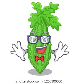 Geek bitter melon gourd on shape cartoon