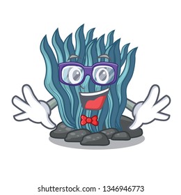 Geek blue seaweed isolated in the character