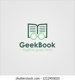 Geek Book Logo Template Design