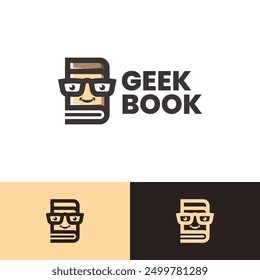geek book logo vector suitable for education logo