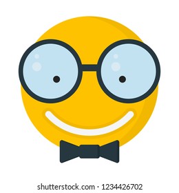 geek with bow tie, emoji