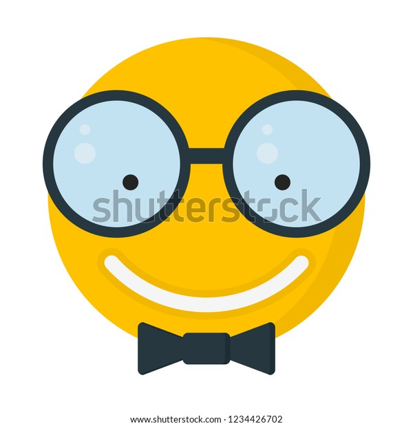 Geek Bow Tie Emoji Stock Vector (Royalty Free) 1234426702