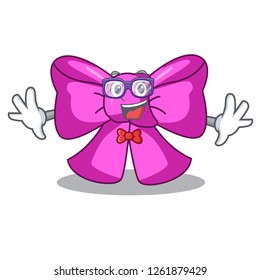 Geek bow tie in a shape cartoon