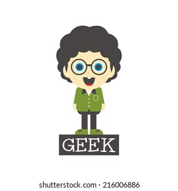 geek boy cartoon