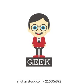 geek boy cartoon
