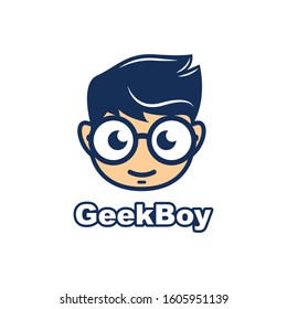 geek boy icon vector illustration design template