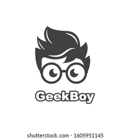 geek boy icon vector illustration design template