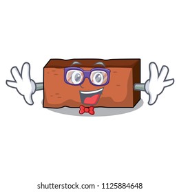 Geek brick character cartoon style