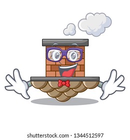 Geek brick chimney isolated in the character