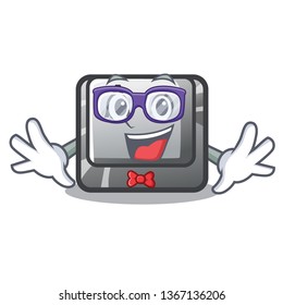 Geek button A in the cartoon shape