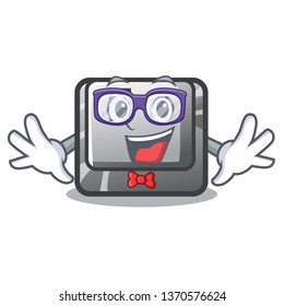Geek button F isolated in the mascot