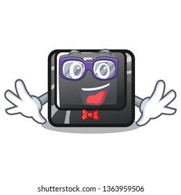 Geek button f7 in the shape mascot