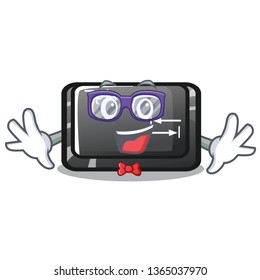 Geek button tab in the shape cartoon