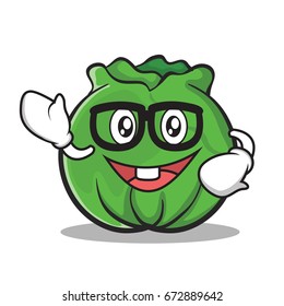 Geek cabbage cartoon character style