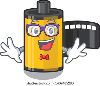 Geek camera roll isolated character.