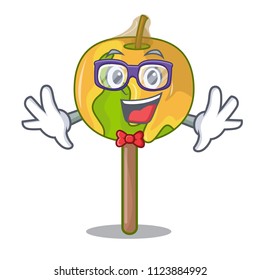 Geek candy apple character cartoon