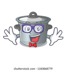 Geek cartoon cookware stock pot in kitchen