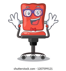 Geek cartoon desk chair in the office