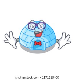 Geek cartoon dome igloo ice house snow