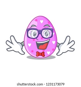 Geek cartoon shape easter color on eggs
