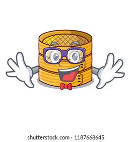 Geek cartoon traditional bamboo for steamed food