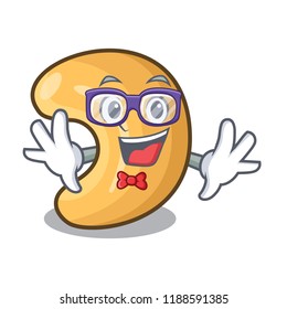 Geek cashew nut salty roasted on cartoon