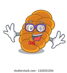 Geek challah character cartoon style