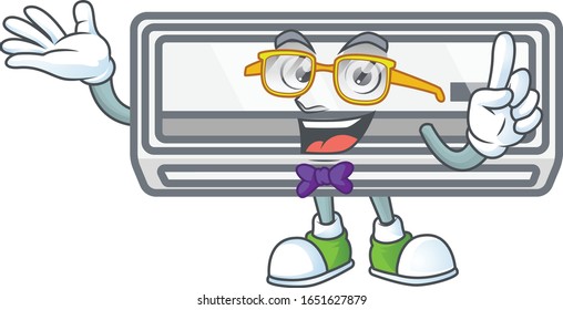 The Geek character of air conditioner mascot design