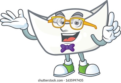 The Geek character of chinese white ingot mascot design