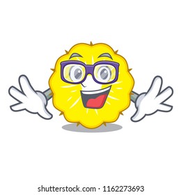 Geek character pineapple slice fresh